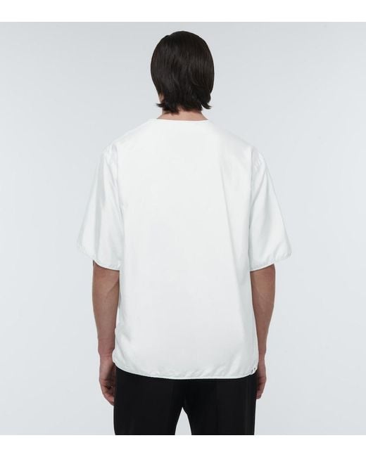 Jil Sander White Blouson Silk Blend T-Shirt for men