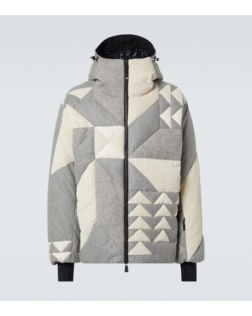 Moncler Gray Sedrun Wool And Cotton Ski Jacket for men