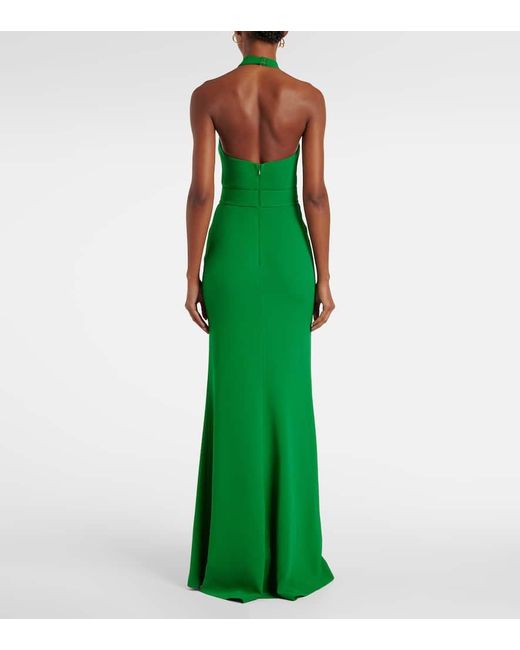 Elie Saab Green Cady Gown