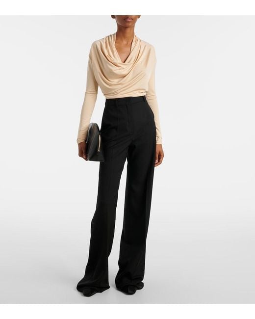 TOVE Natural Fina Draped Jersey Top