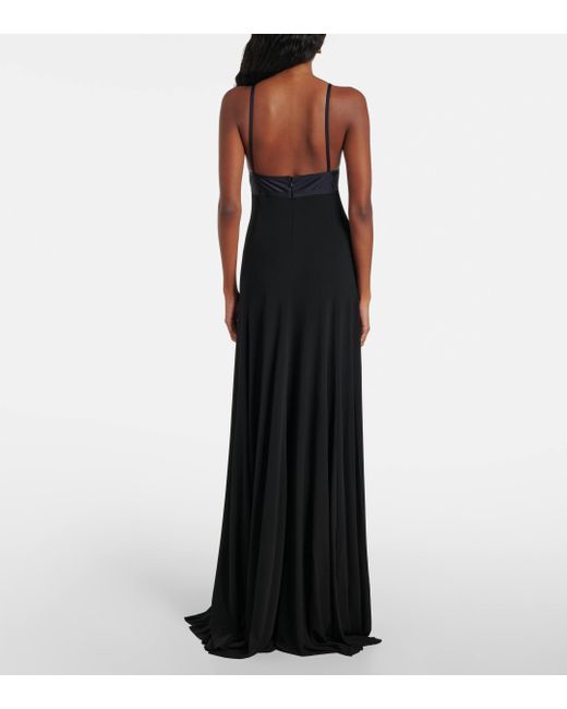 Jacquemus Black Spallina Jersey Gown