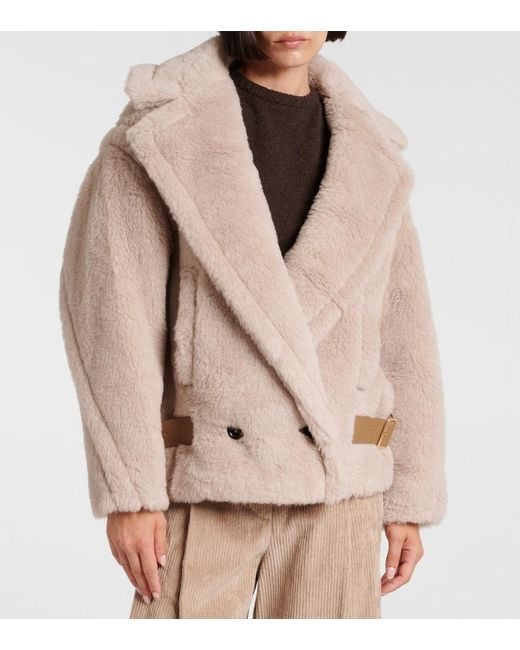 Max Mara Natural Radice Alpaca, Wool, And Silk Teddy Jacket