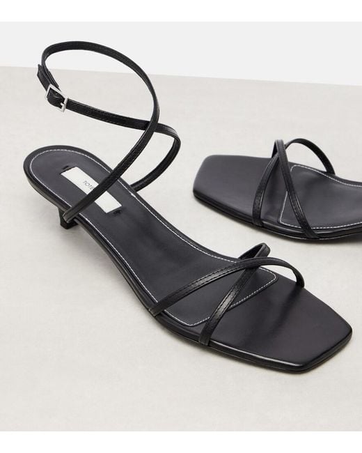 Totême  Black Leather Sandals