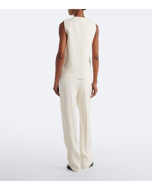 Loulou de Saison White Alio Lds Pleated Straight Pants