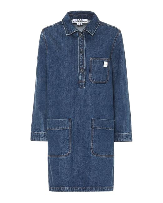 A.P.C. Denim X Carhartt Jeanskleid Aurelia in Blau | Lyst AT