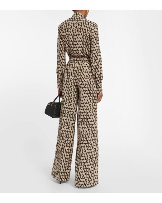 Valentino Natural Weite Hose Toile Iconographe Aus Seide