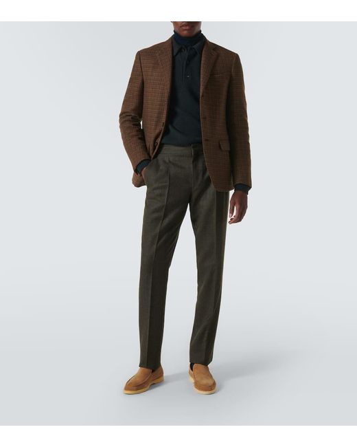 Loro Piana Gerade Hose Aus Tweed in Gray für Herren