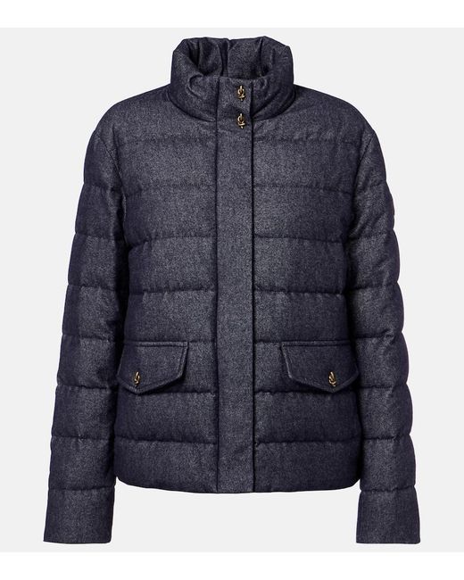 Moncler Blue Bessettez Cotton Down Jacket