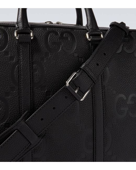 Gucci Black Jumbo Gg Leather Briefcase for men