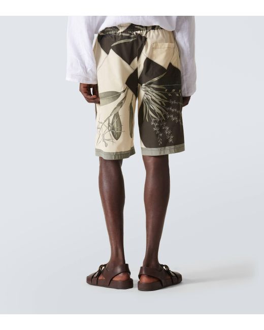 Loewe Metallic Paula's Ibiza Printed Cotton And Silk Shorts for men