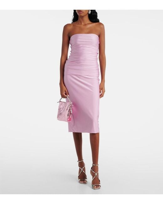 Jimmy Choo Pink Callie Small Metallic Leather Clutch