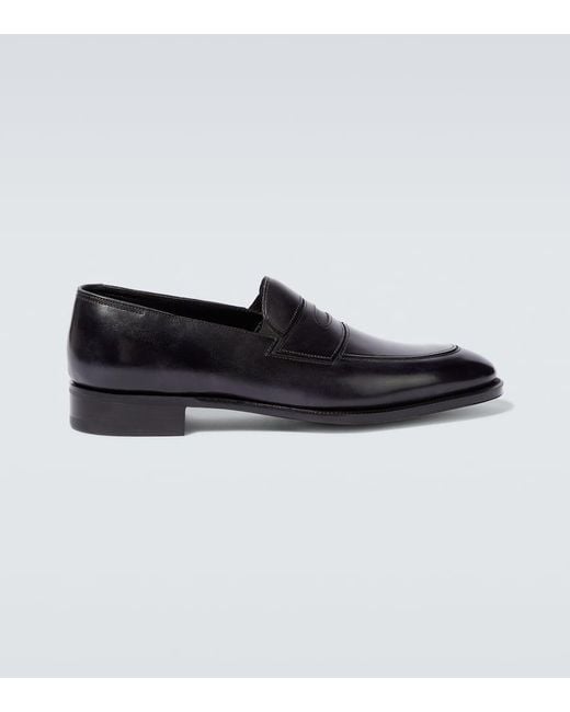 John Lobb Loafers Montgomery Aus Leder in Black für Herren