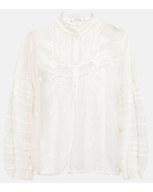 Dorothee Schumacher White Stunning Dream Embroidered Cotton Top