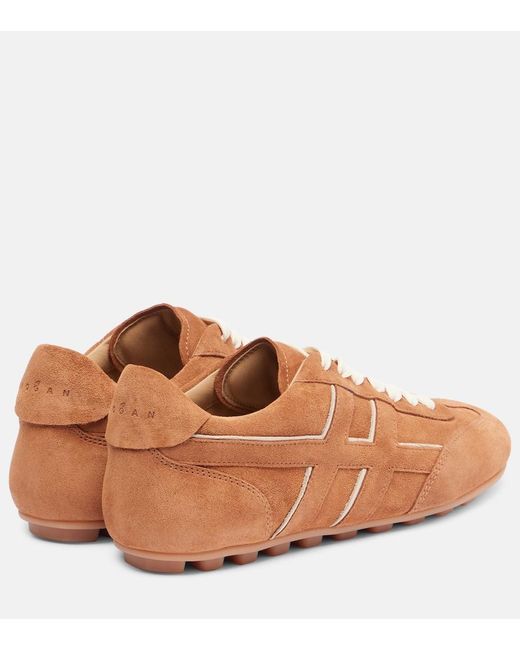 Hogan Brown Olympia Suede Sneakers