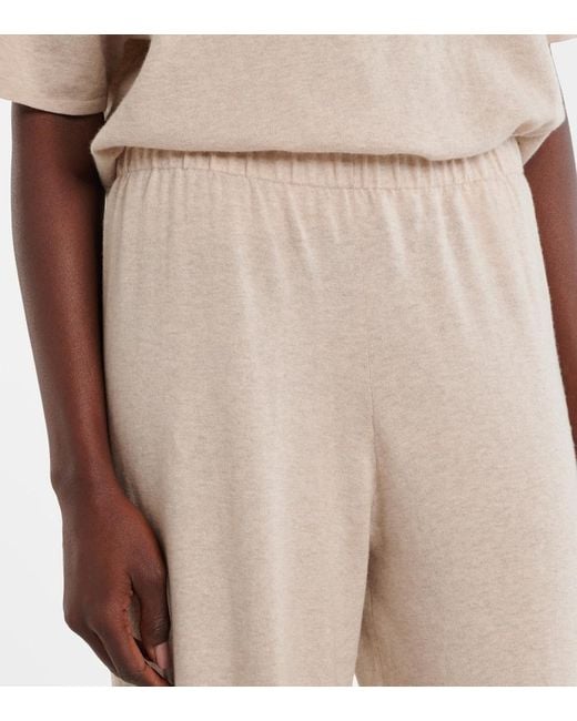 Lisa Yang Natural Weite Hose Aina Aus Baumwolle Und Kaschmir