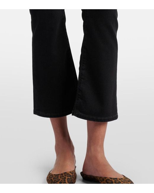 AG Jeans Black Jodi Cropped Flared Jeans