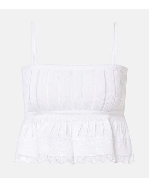 Alaïa White Knitted Top