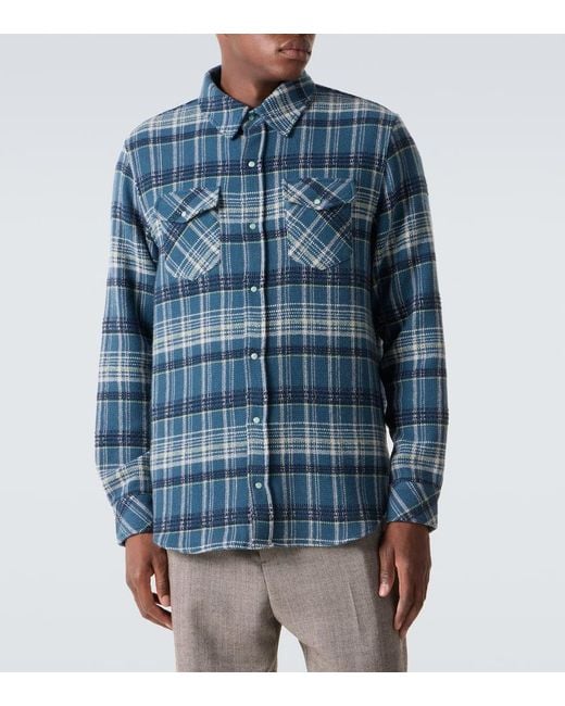 Camicia di God's True Cashmere in Blue da Uomo