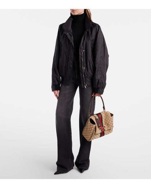 Gucci Brown Paparazzo Gg Canvas Medium Top-Handle Bag
