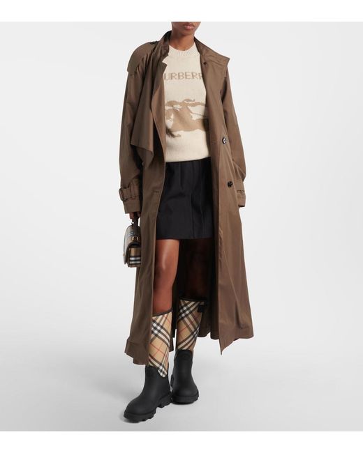 Burberry Black Marsh Check Rain Boots