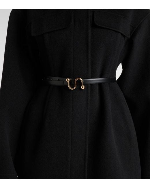 Sportmax Black Olio Virgin Wool Coat