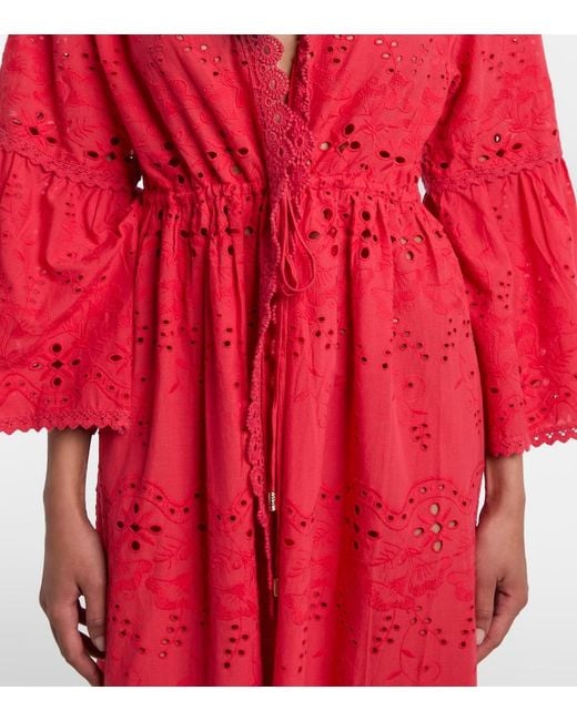 Melissa Odabash Tallulah Embroidered Cotton Kaftan