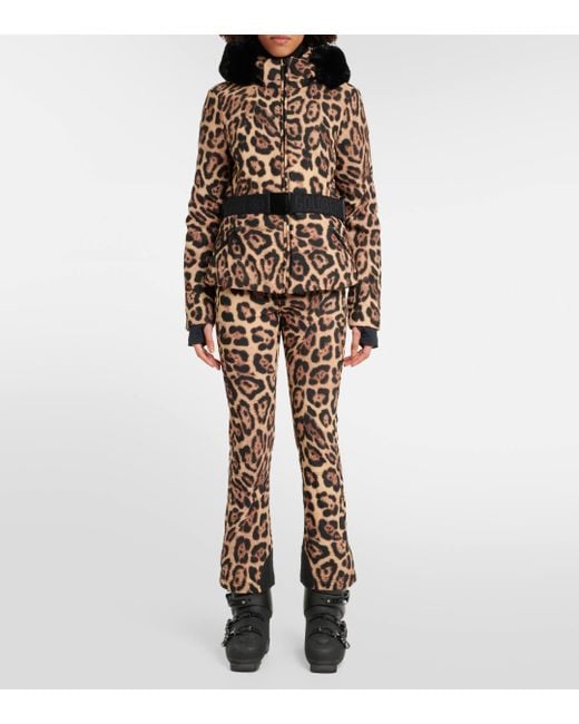 Pantalon de ski Purr a motif leopard Goldbergh en coloris Brown