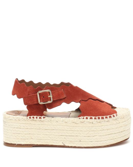 red platform espadrilles