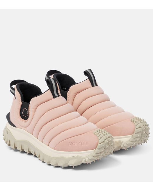 Moncler Pink Trailgrip Apres Down-filled Sneakers
