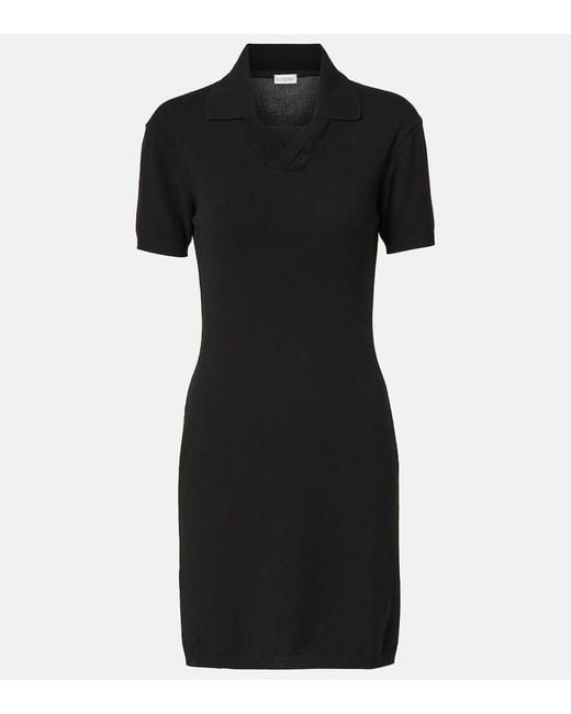 Vestido Polo De Mezcla De Algodon Burberry de color Black