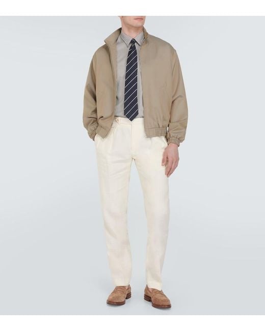 Pantaloni regular in lino di Polo Ralph Lauren in Natural da Uomo