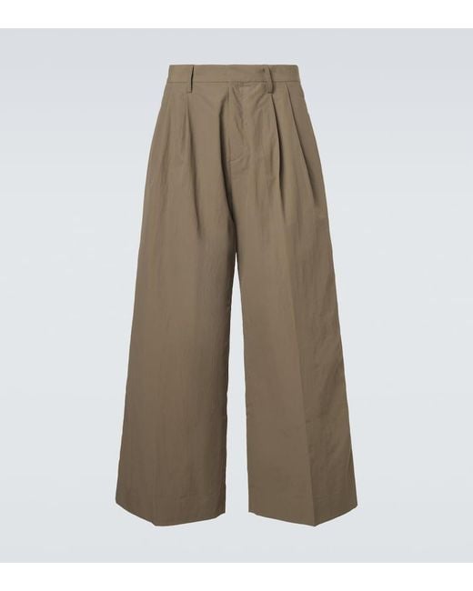 ERL Brown Pleated Wide-Leg Pants for men