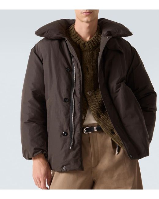 Lemaire Brown Oversized Down Jacket for men