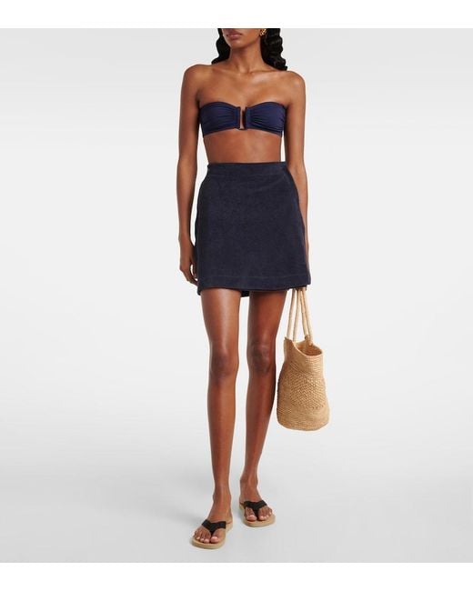 Eres Blue Spa Cotton Terry Wrap Skirt