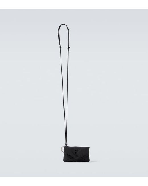 Saint Laurent White Fabric Crossbody Mini Bag for men