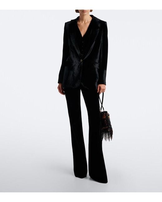 Etro Black Kalispera Small Beaded Fringed Shoulder Bag