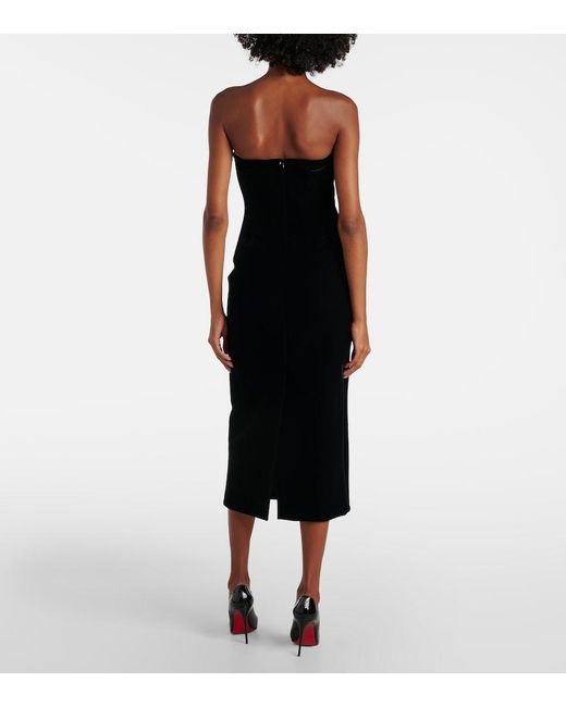Sportmax Black Velvet Bustier Dress