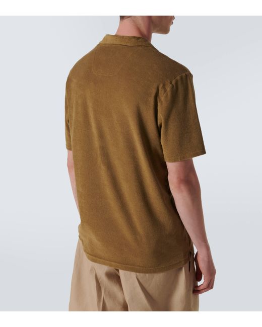 Frescobol Carioca Green Cotton-blend Terry Polo Shirt for men