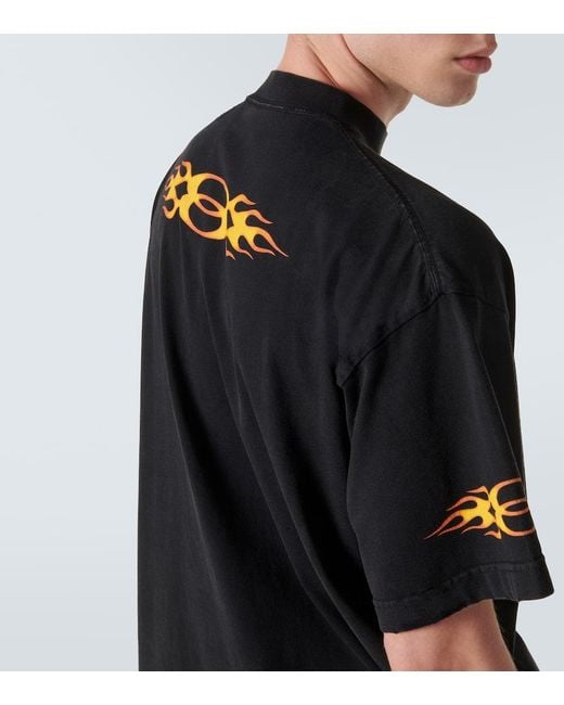 Camiseta Oversized De Jersey De Algodon Balenciaga de hombre de color Black