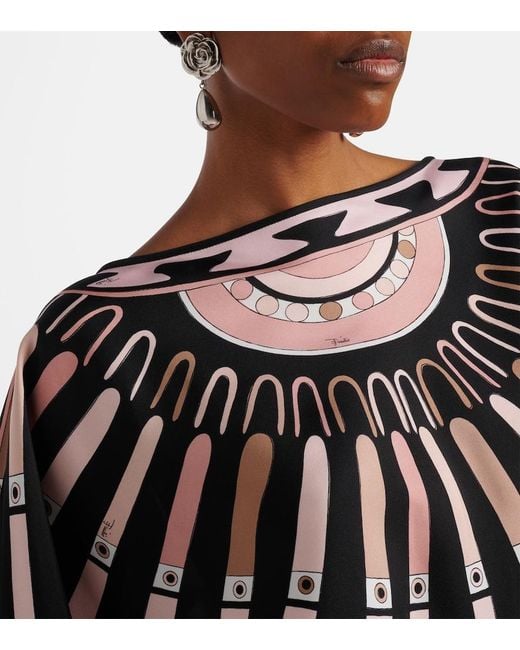 Emilio Pucci Pink Soleil Silk Twill Blouse