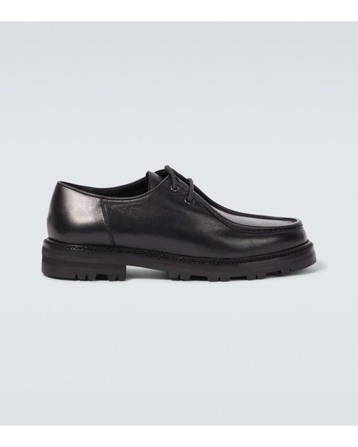 Bode Black University Leather Loafers for men