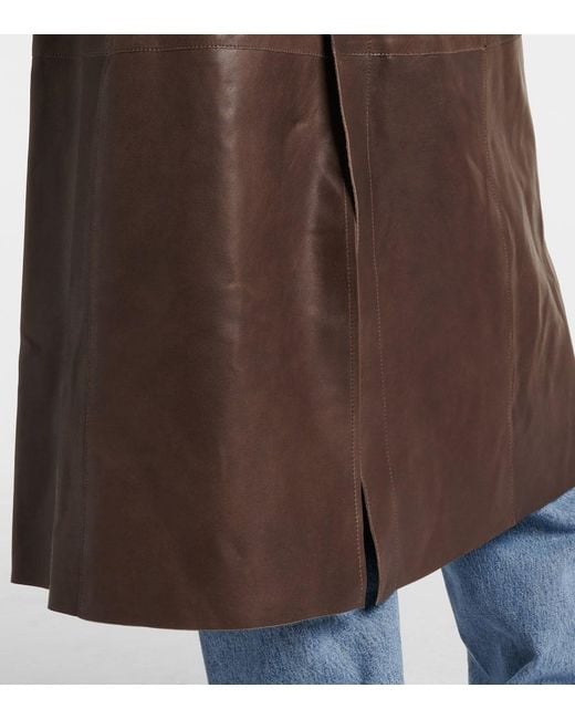 Trench-Coat Tate En Daim Nour Hammour en coloris Brown