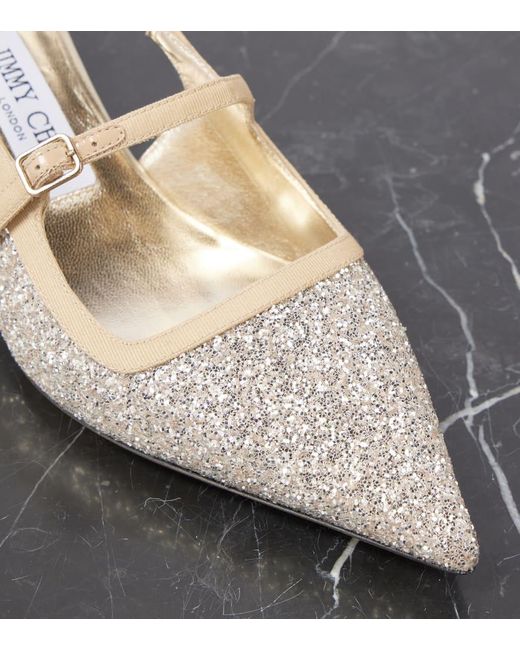 Jimmy Choo Metallic Slingback-Pumps Didi 45 Mit Glitter