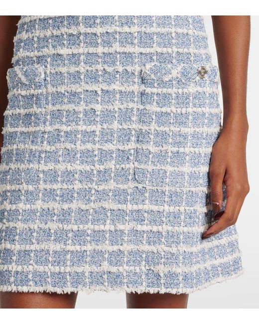 Versace Blue Minikleid Aus Tweed