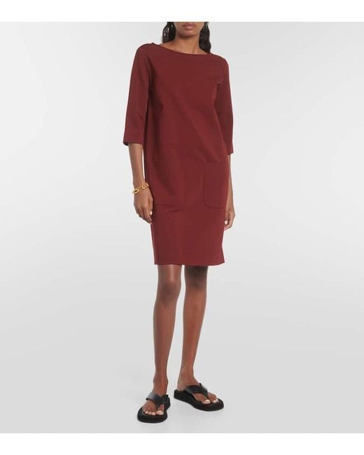 Max Mara Red Minikleid Nettare Aus Jersey