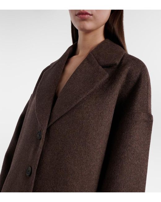 Velvet Brown Mantel Lafayette Aus Einem Wollgemisch