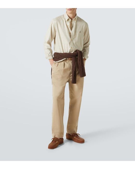Camisa De Algodon A Cuadros Polo Ralph Lauren de hombre de color White