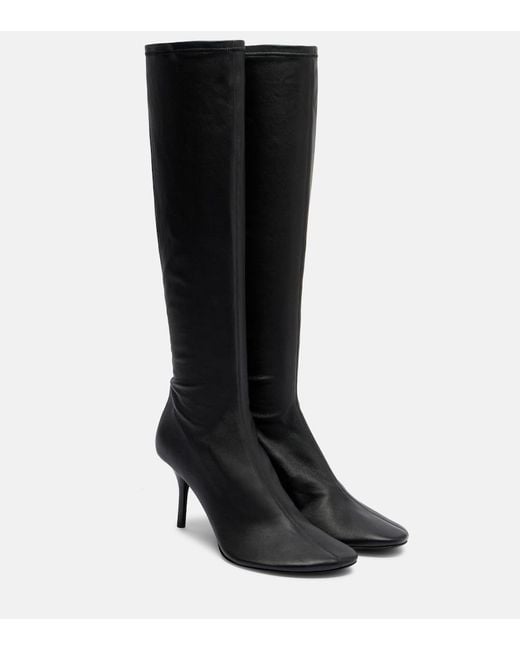 Acne Black 75 Leather Knee-High Boots
