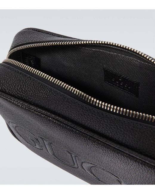 Gucci Messenger Bag Mini aus Leder in Black für Herren