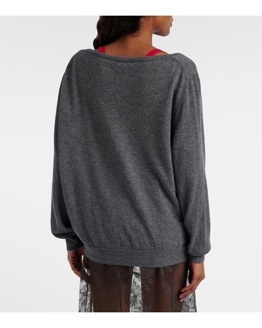 Prada Gray Cashmere Sweater